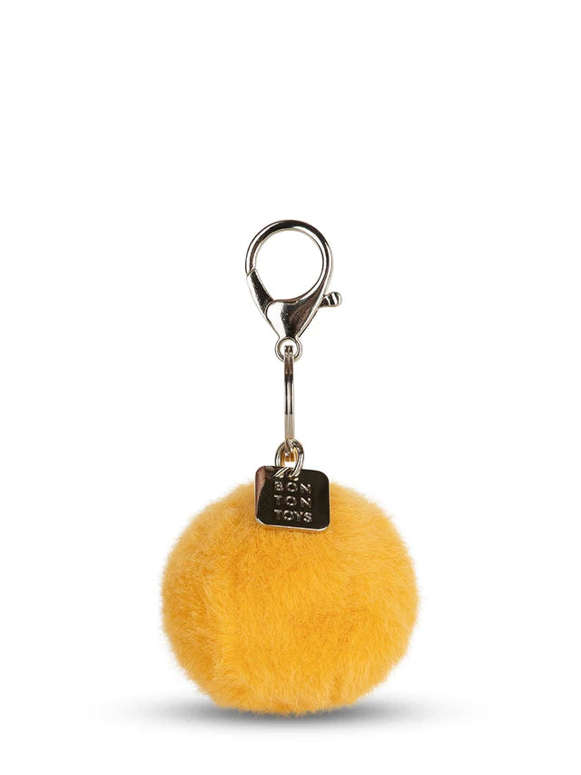 Smiley Eco Fuzzy Keyring Yellow