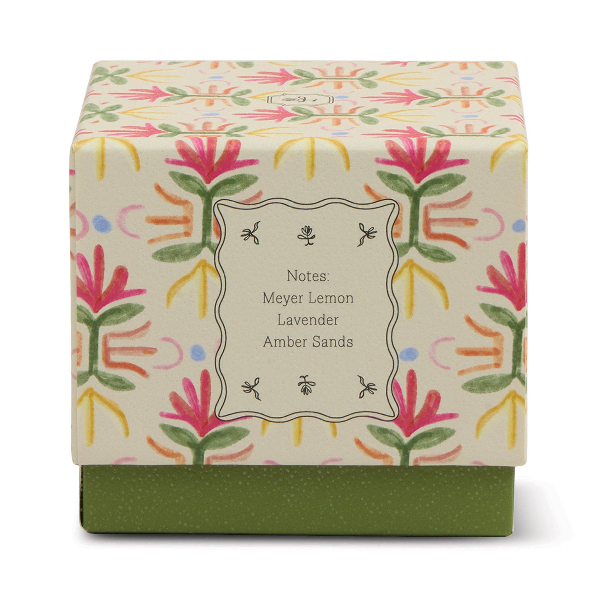 Purple & Green Glass Candle - Bronzed Gardenia
