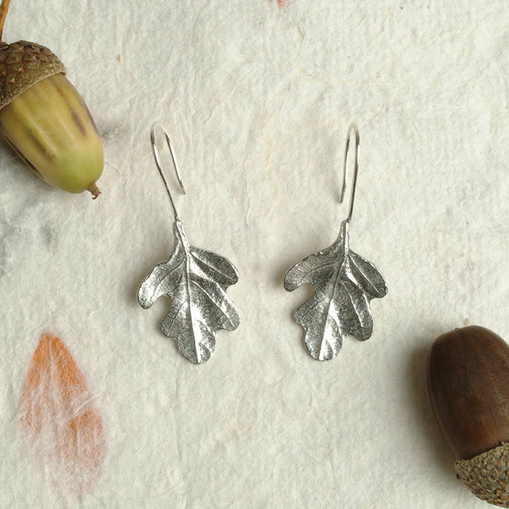 Oak Leaf Drop Earrings