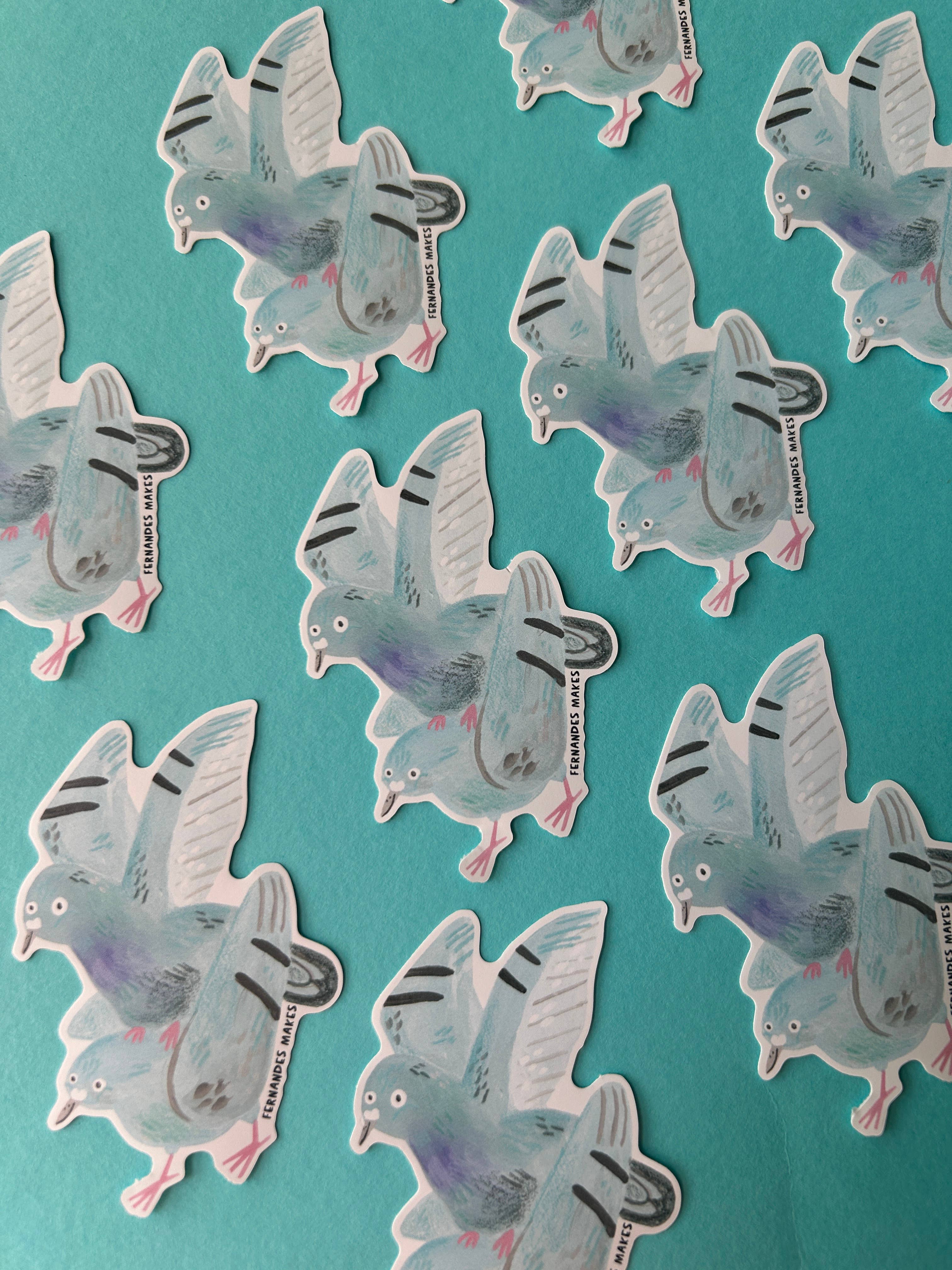 Bruce & Barry Pigeon Vinyl Sticker
