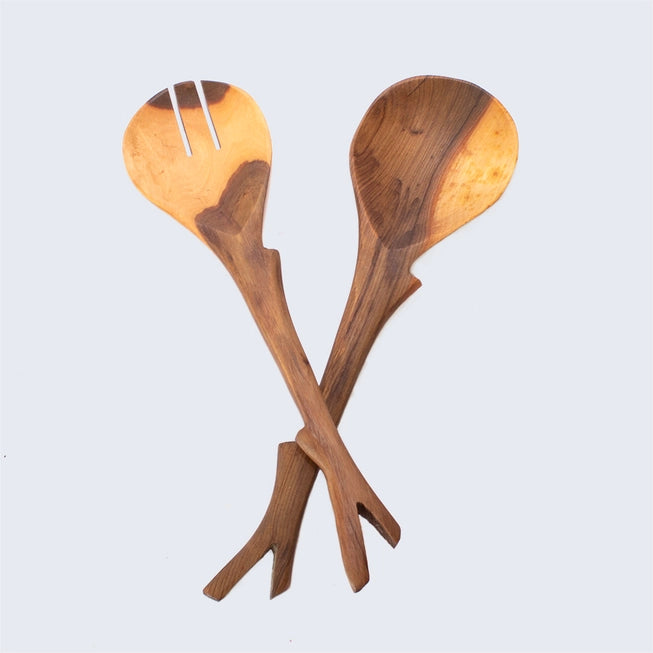 Olive Wood "Branch" Salad Servers