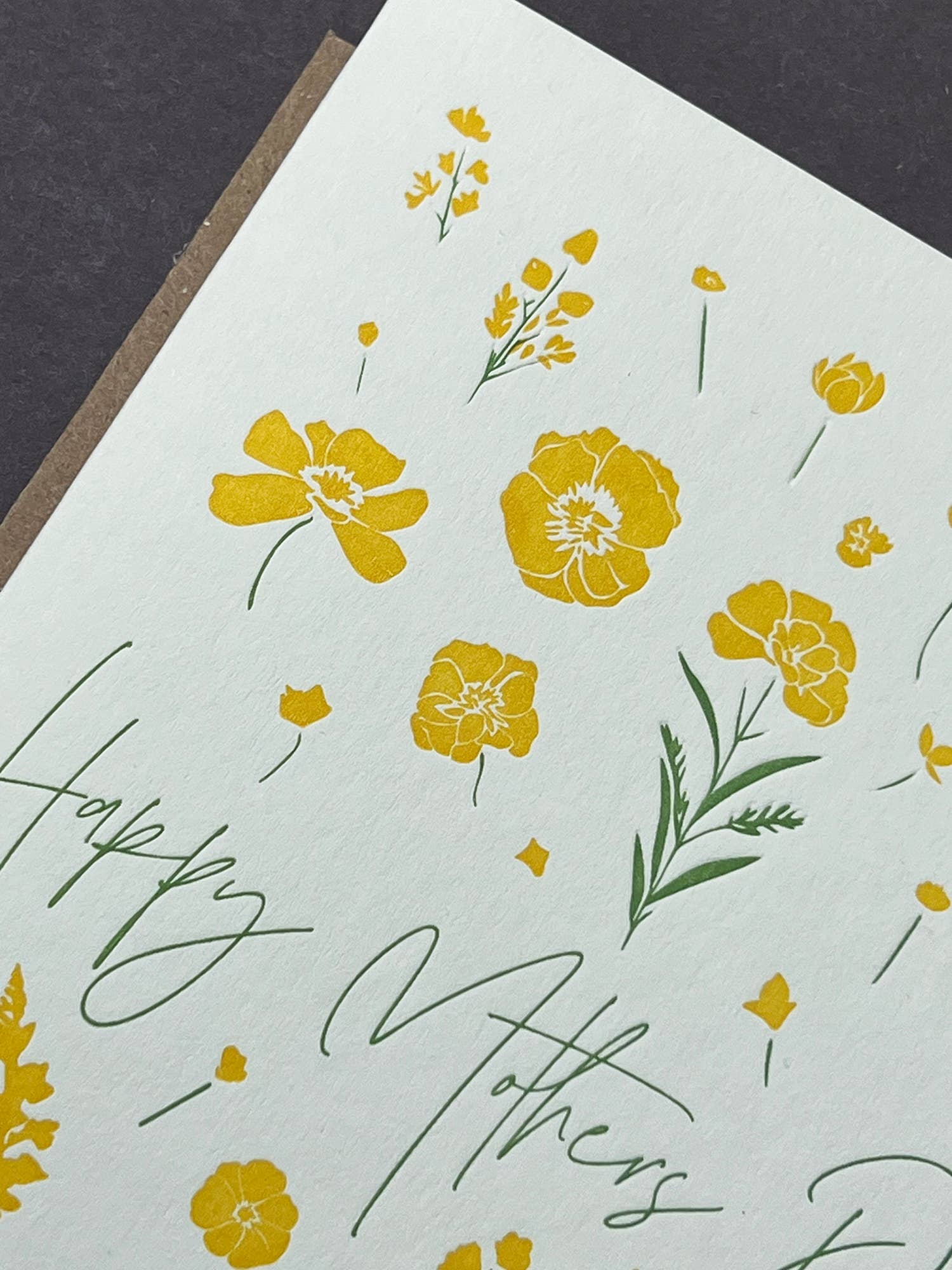 Flower Letterpress Mothers Day Card