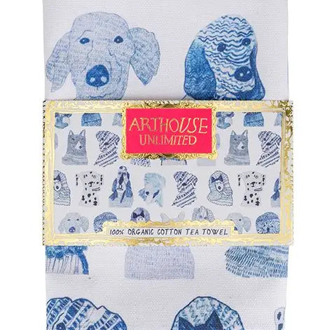 Blue Dogs Organic Cotton Tea Towel