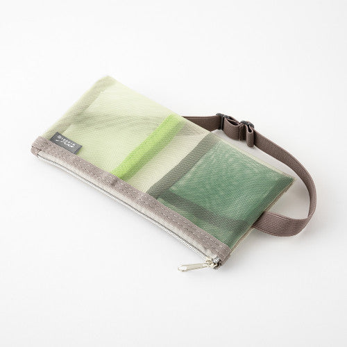 Mesh Book Band Pen Case - Green
