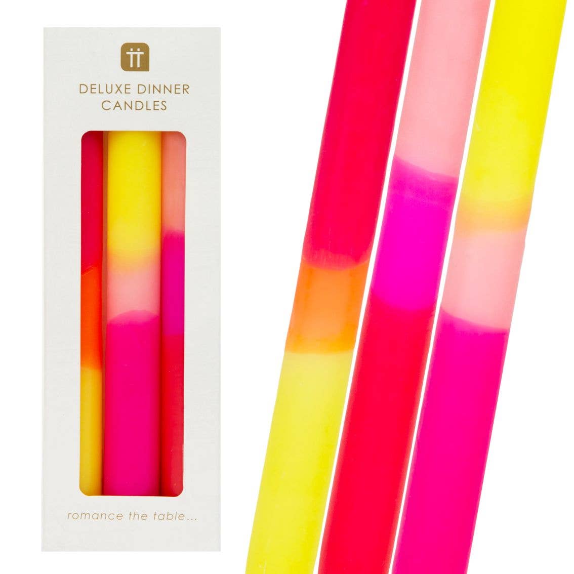 3 Tone Pink Dinner Candles