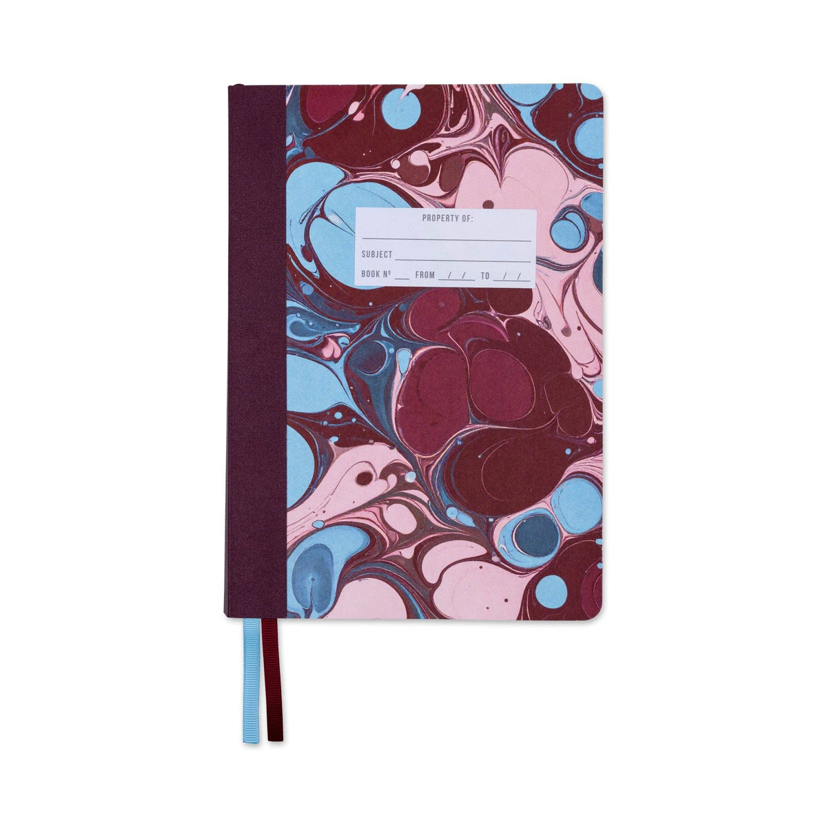 Ink Marble Soft Cover Journal - Burgundy Sky