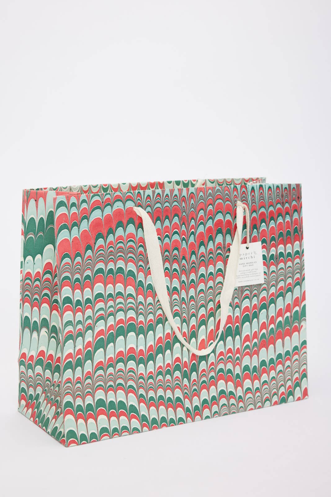 Hand Marbled Gift Bags (Large) - Christmas Splendour