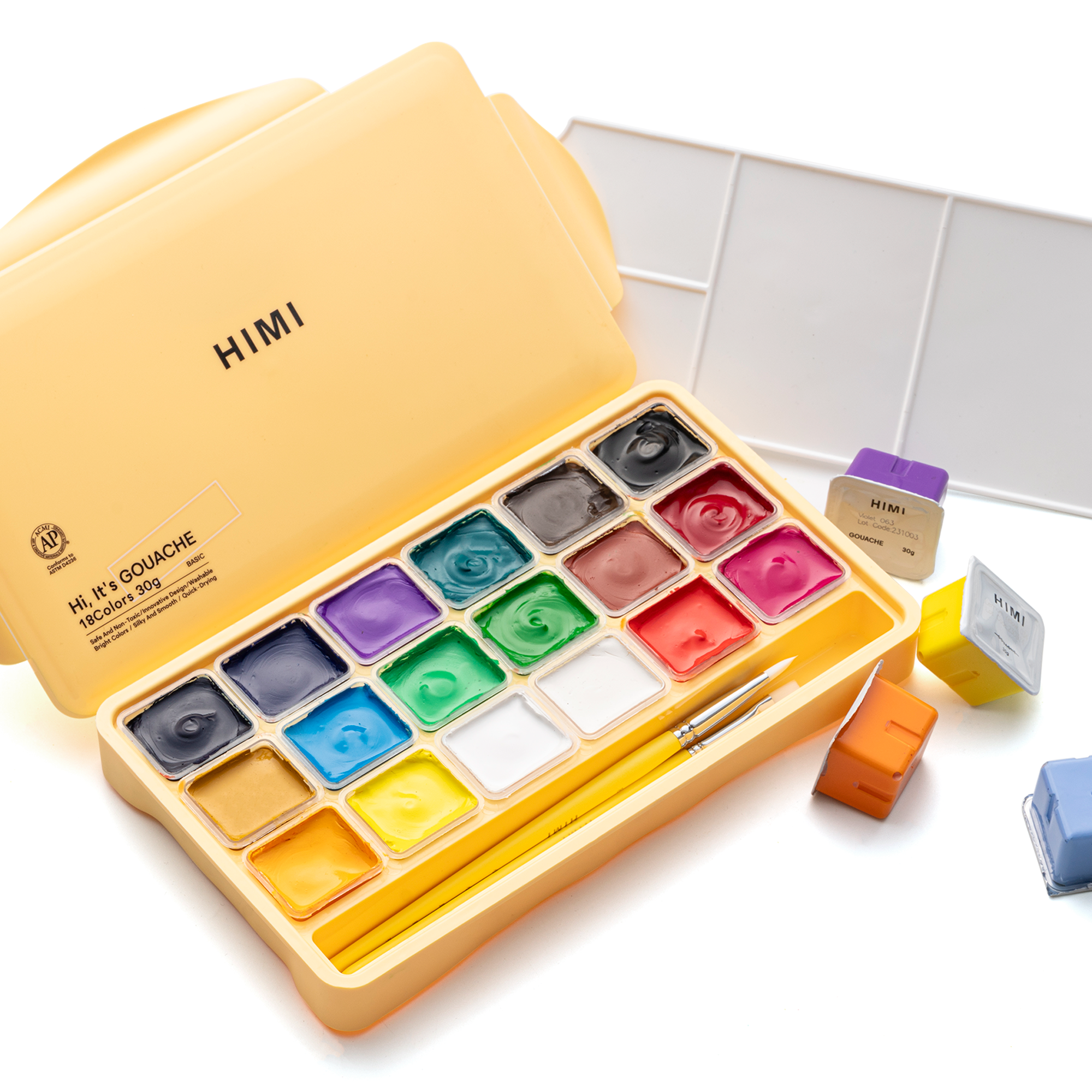 Jelly Cup Gouache Paint Set (18 Colours)