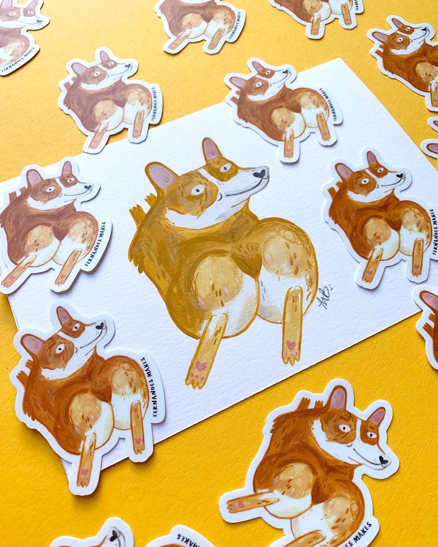 Playful Queens Corgi Dog Vinyl Sticker