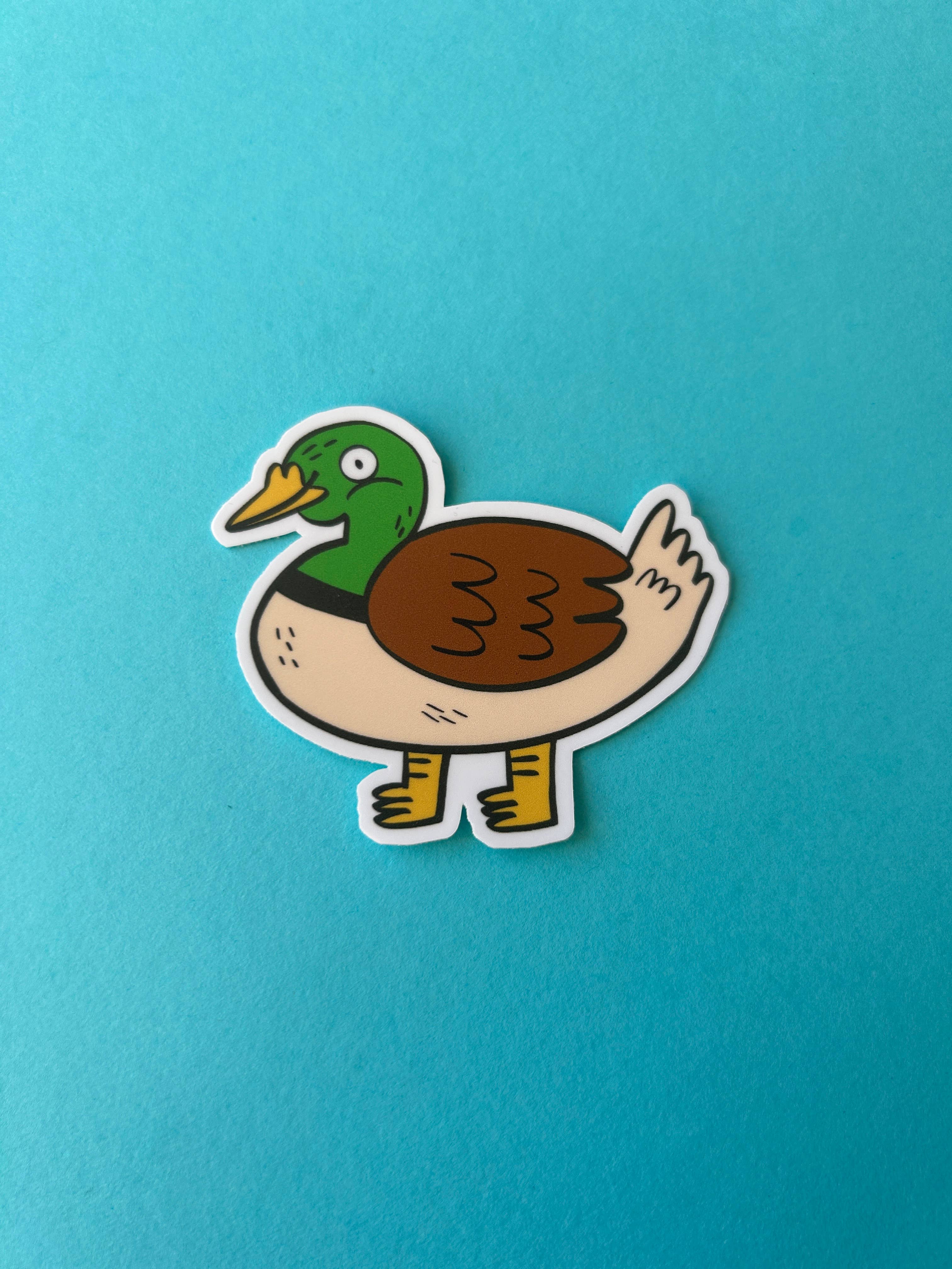 Happy Duck Vinyl Sticker