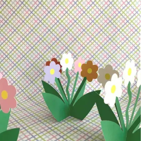 Standing Daisy Floral Card - Multi Coloured
