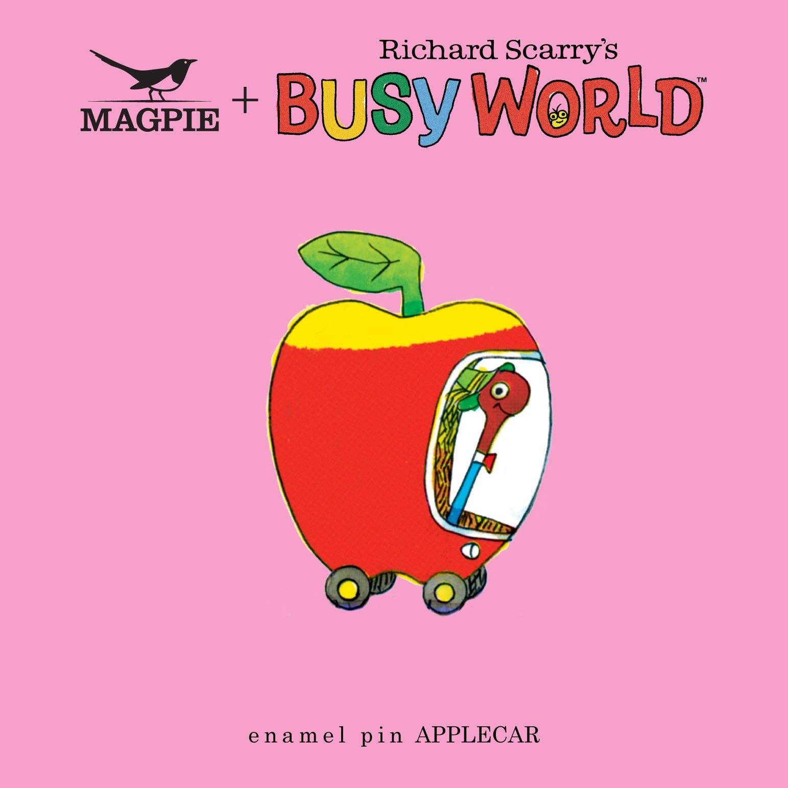 Richard Scarry Applecar Enamel Pin