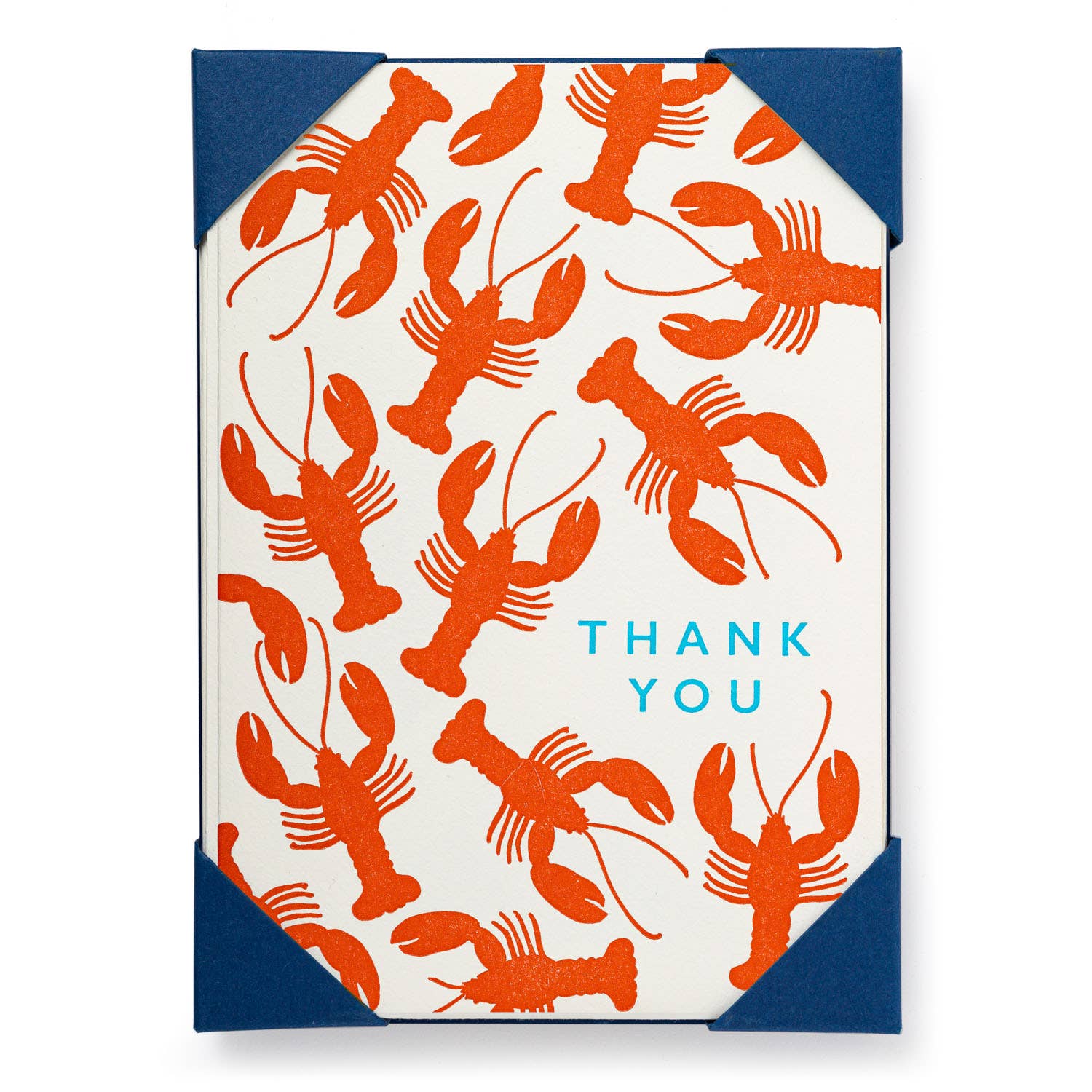 Pack Of Five Lobster Thank You Cards