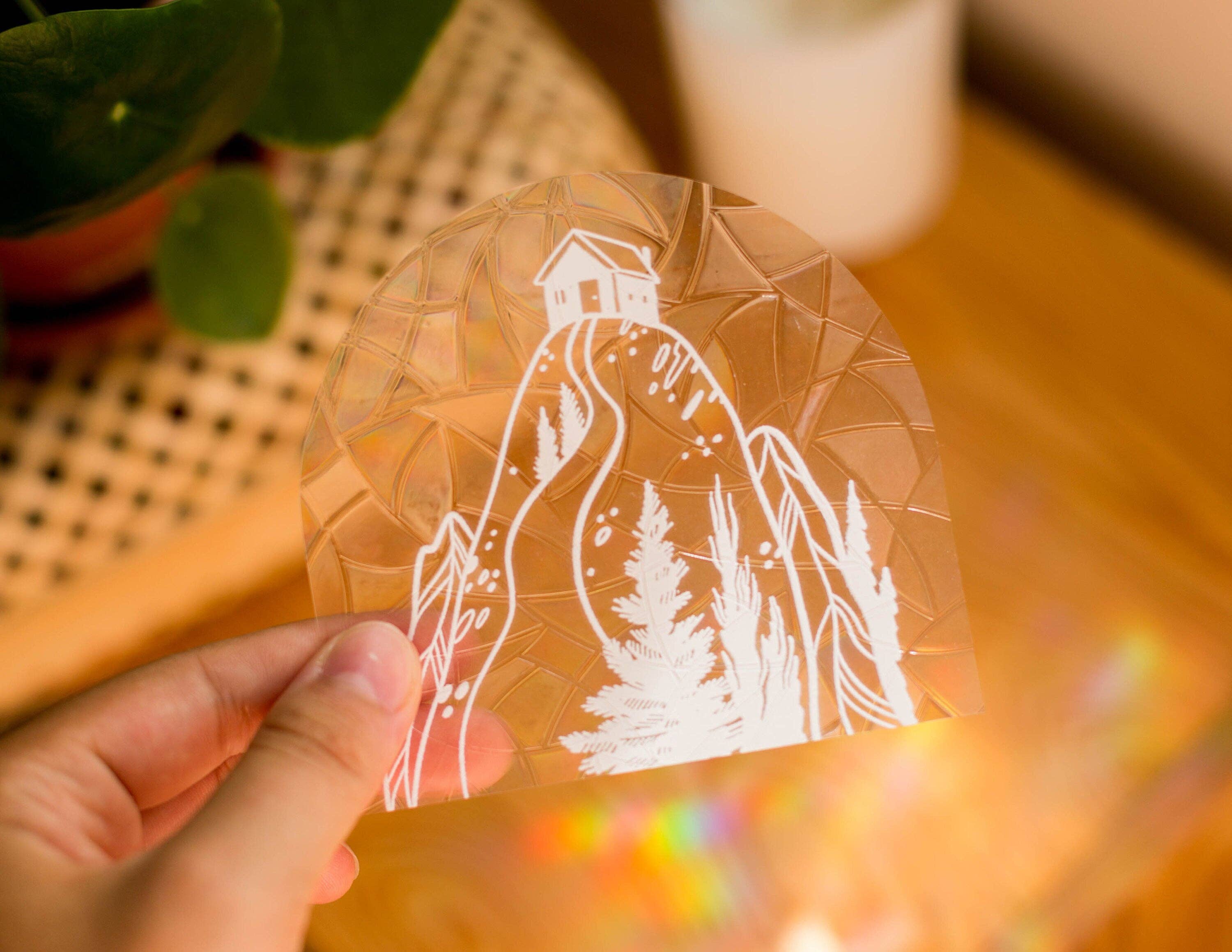 Little House On A Hill Suncatcher Sticker