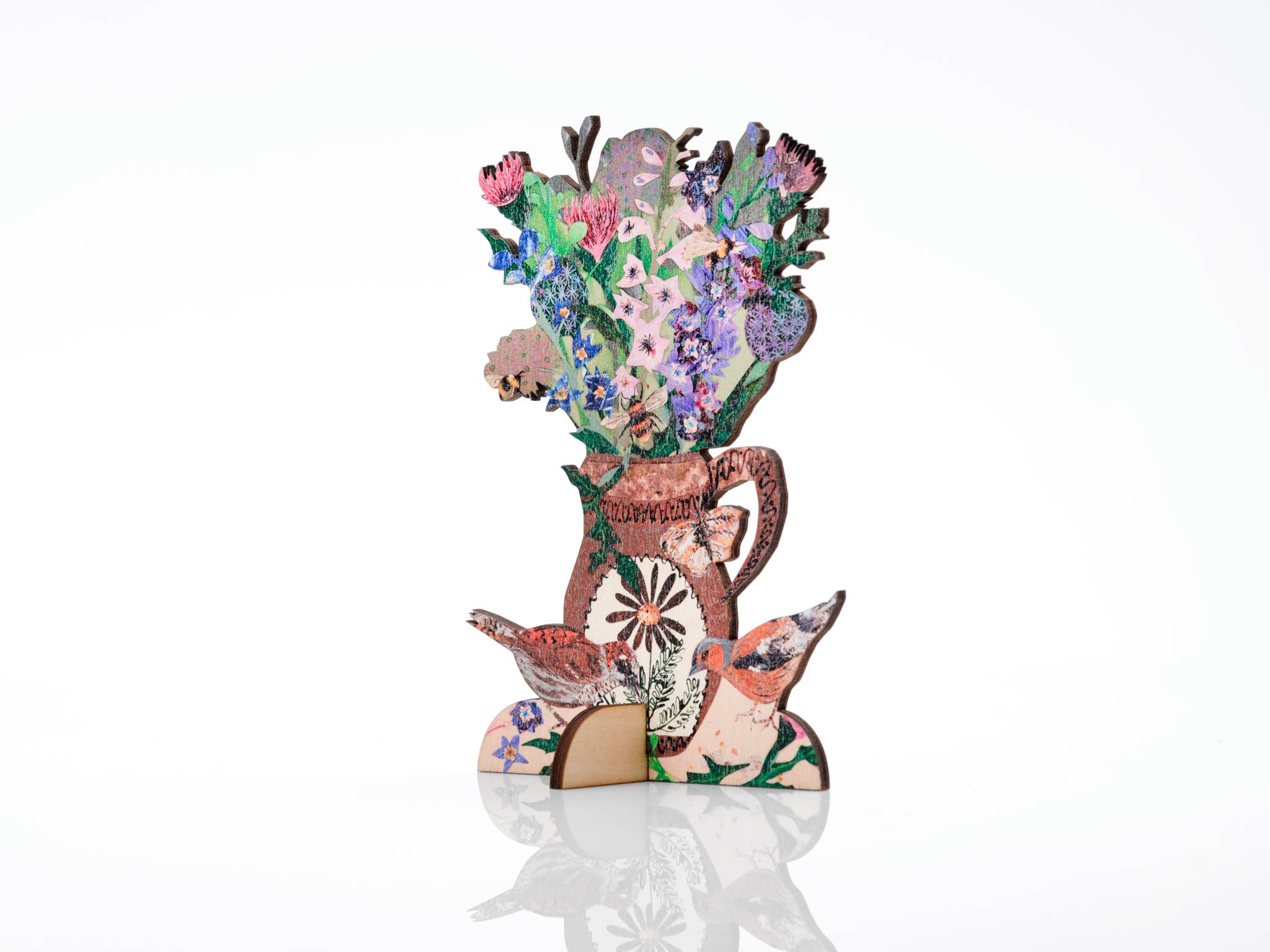 Summer Blooms Laser Cut Birch Plywood Keepsake Blank Card