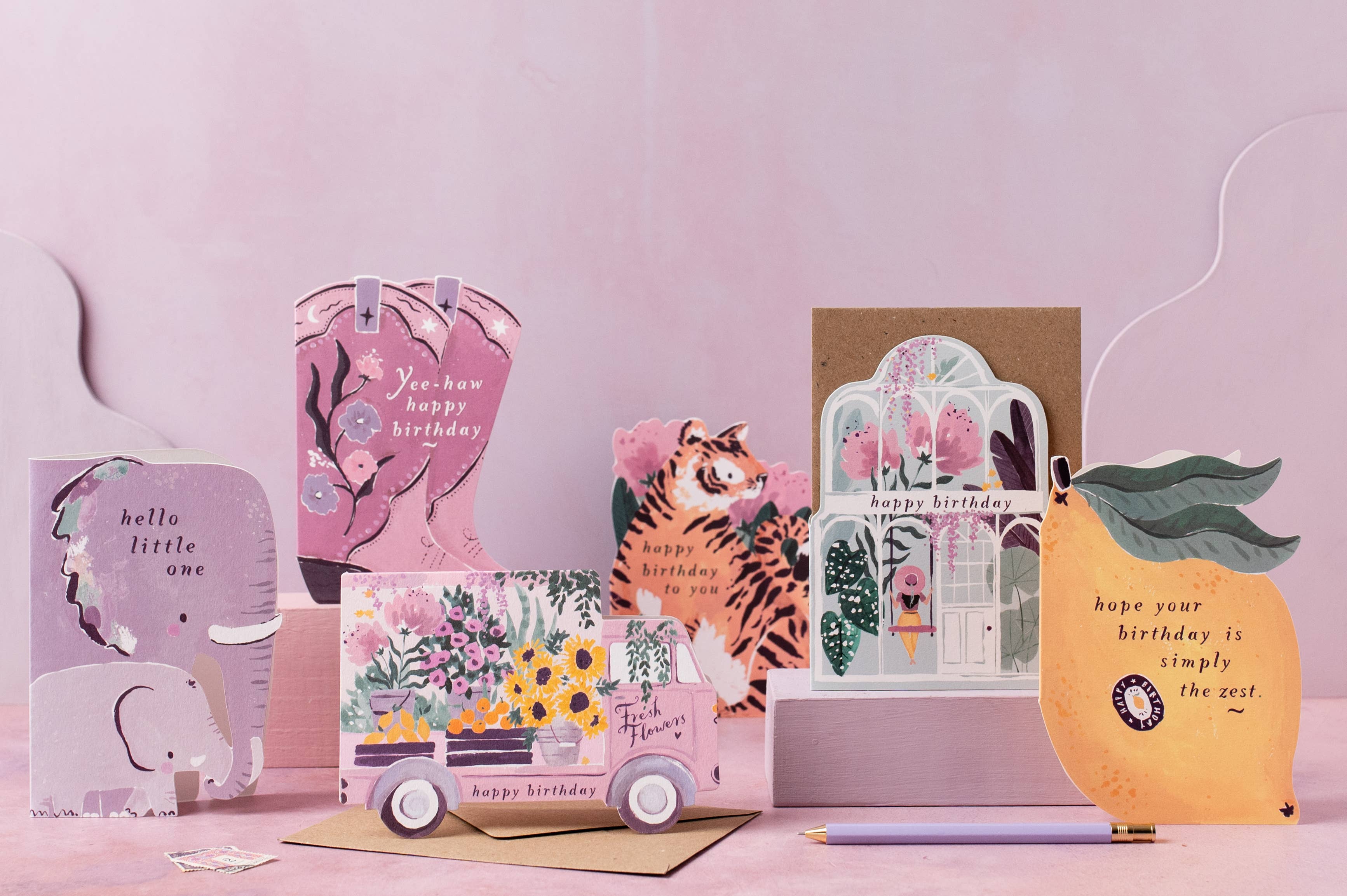 Elephant New Baby Die-Cut Card