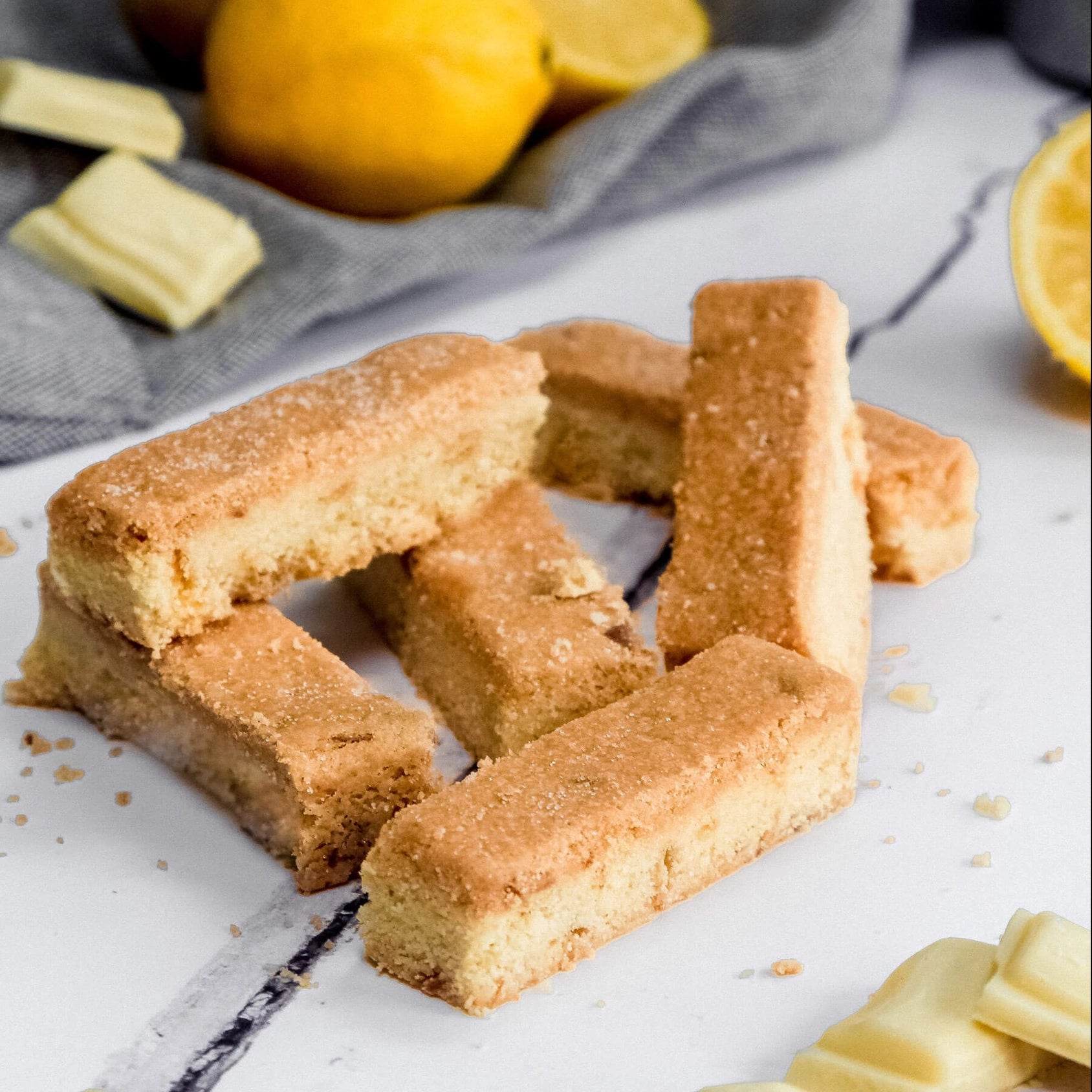 White Chocolate & Lemon Shortbread