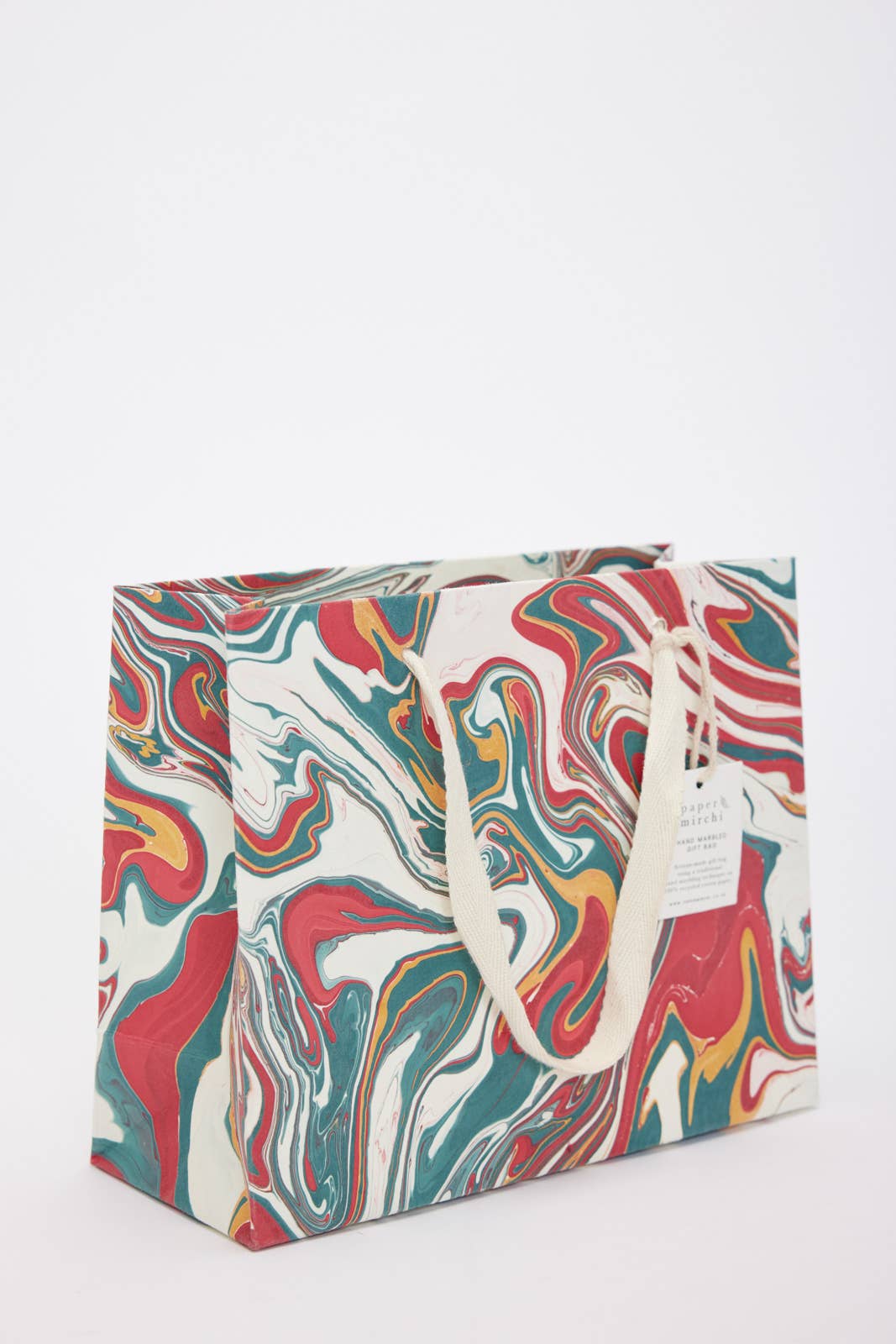 Hand Marbled Gift Bags (Medium) - Christmas Splendour