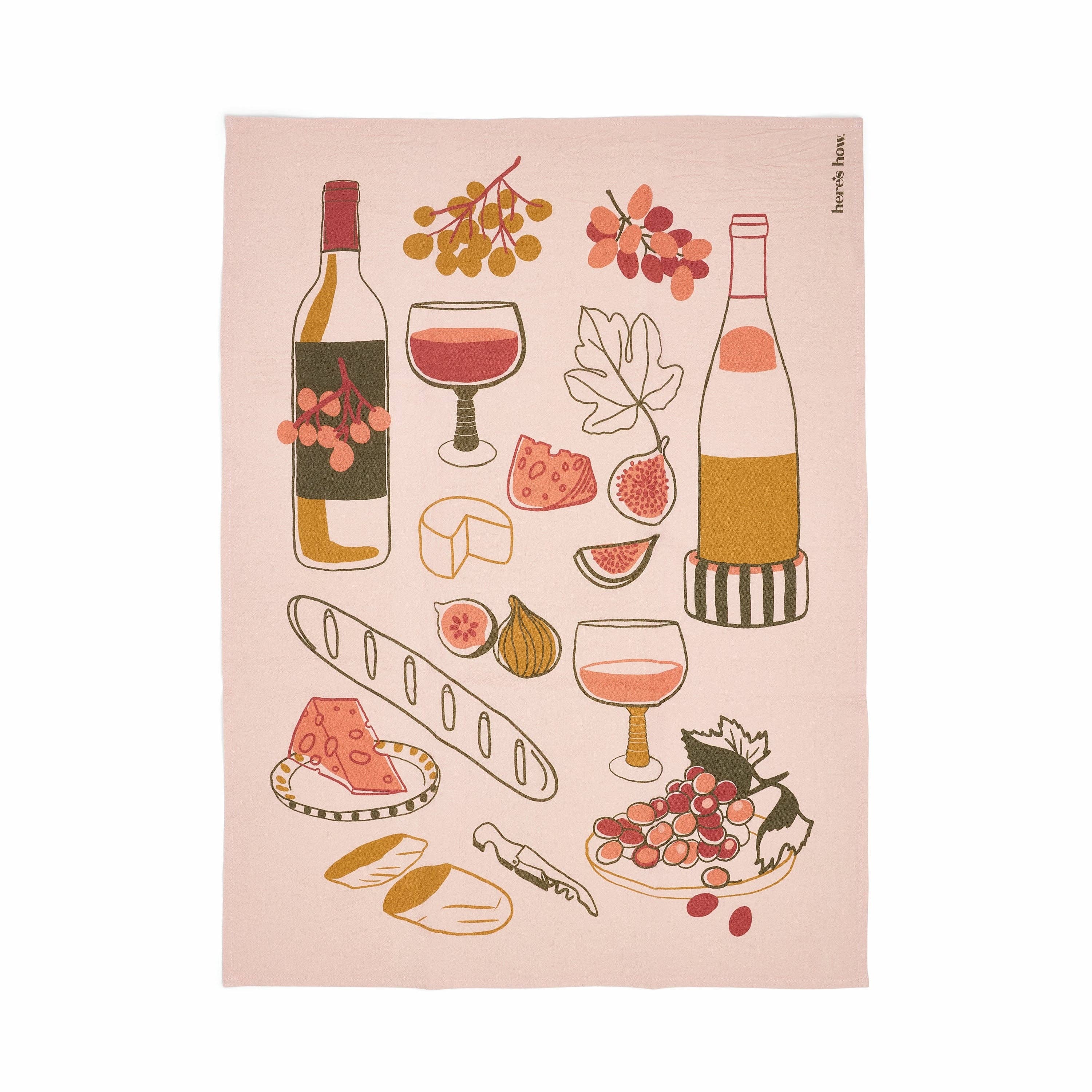 The Emmy Tea Towel - Wine
