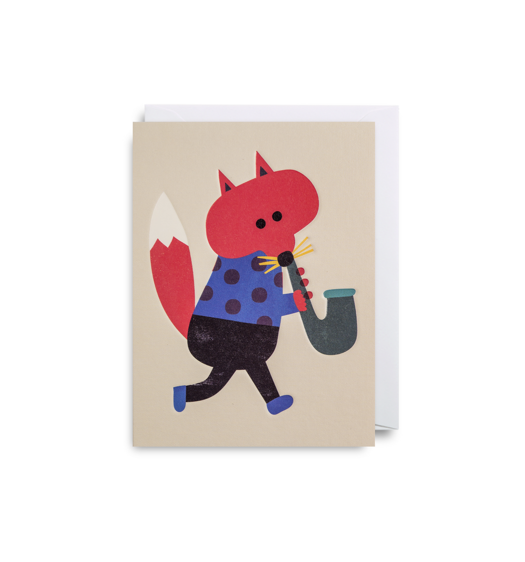 Saxophone Fox Mini Card