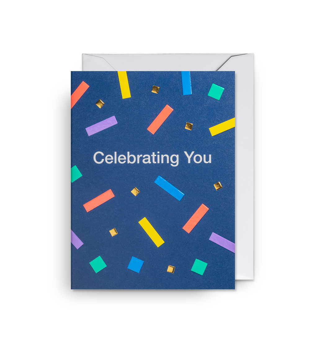 Celebrating You Geometric Confetti Mini Card