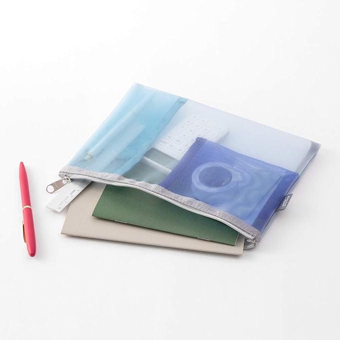 Mesh Pen & Tool Pouch - Light Blue