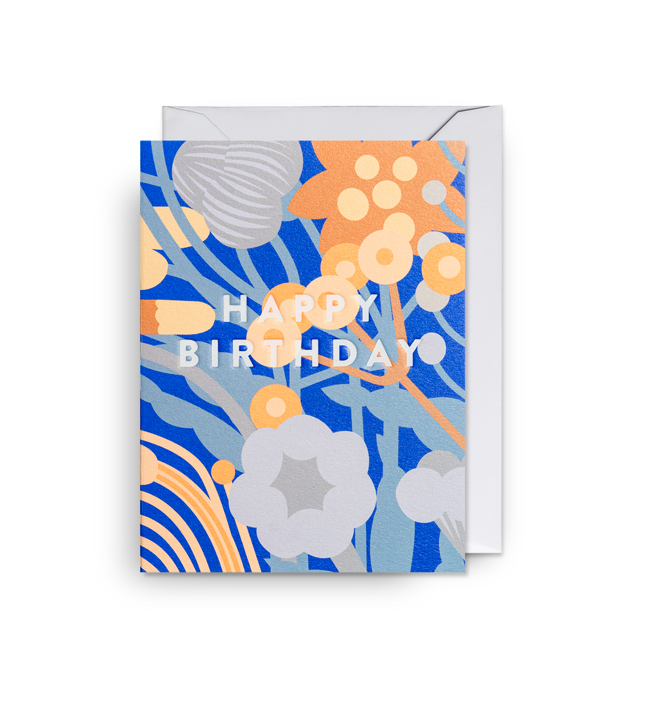Blue Botanicals Birthday Card