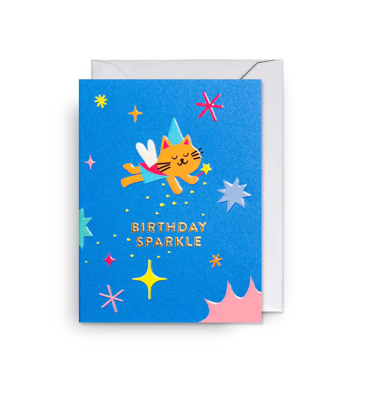 Birthday Sparkle Cat Mini Card