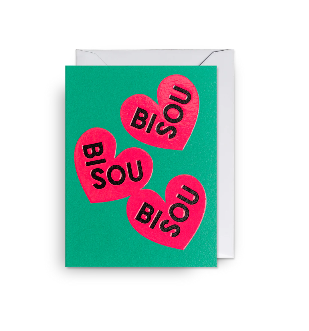 Bisou Love Hearts Mini Card