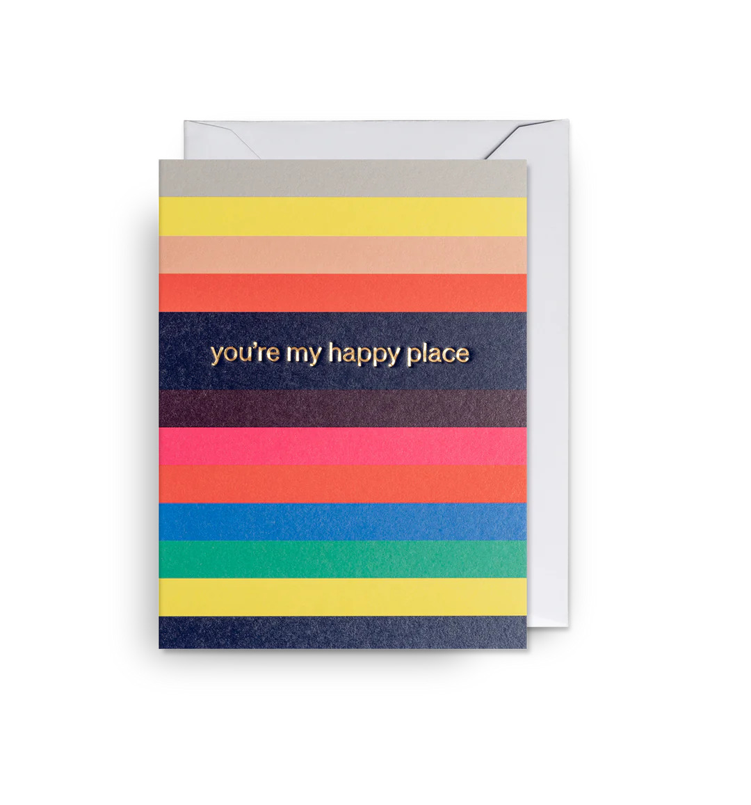 You’re My Happy Place Striped Mini Card