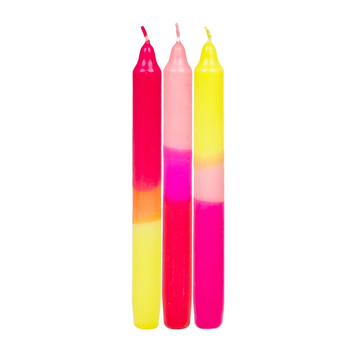3 Tone Pink Dinner Candles