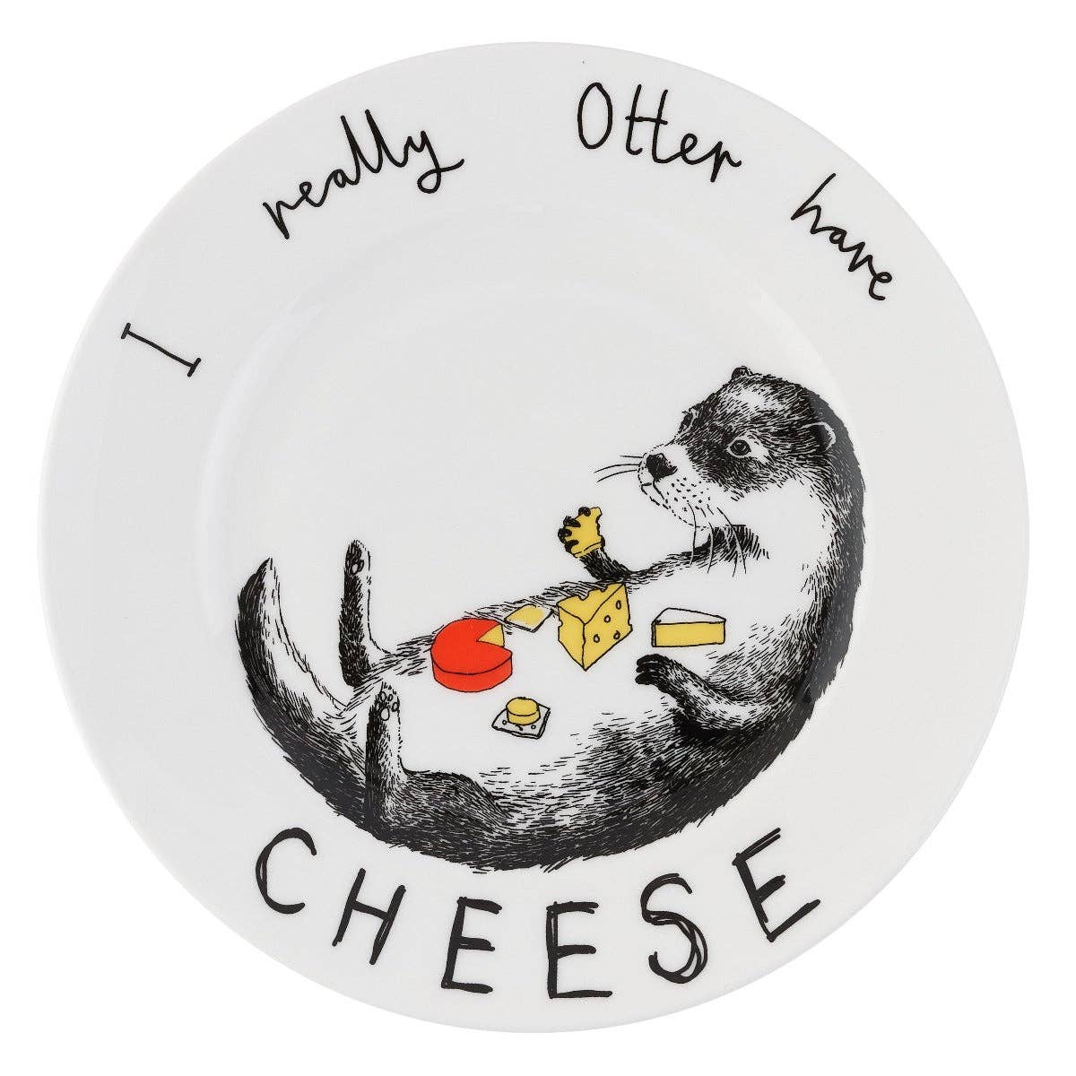 'I Really Otter Have Cheese' Side Plate