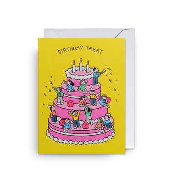 Birthday Treat Tiered Cake Mini Card