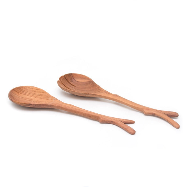 Olive Wood "Branch" Salad Servers