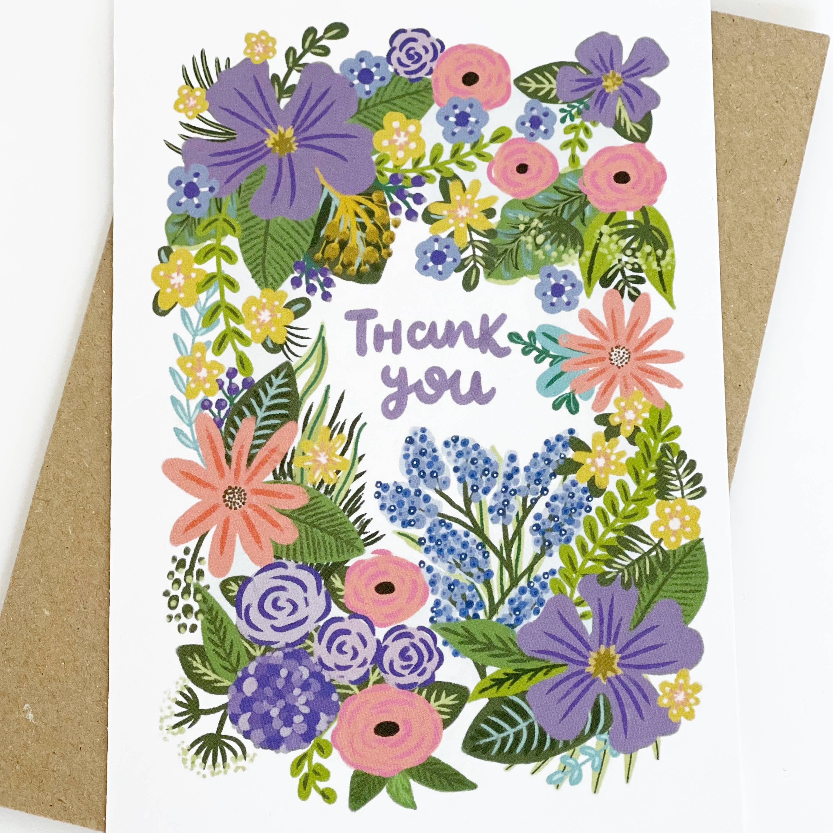 Lilac Flowers Thank You Card