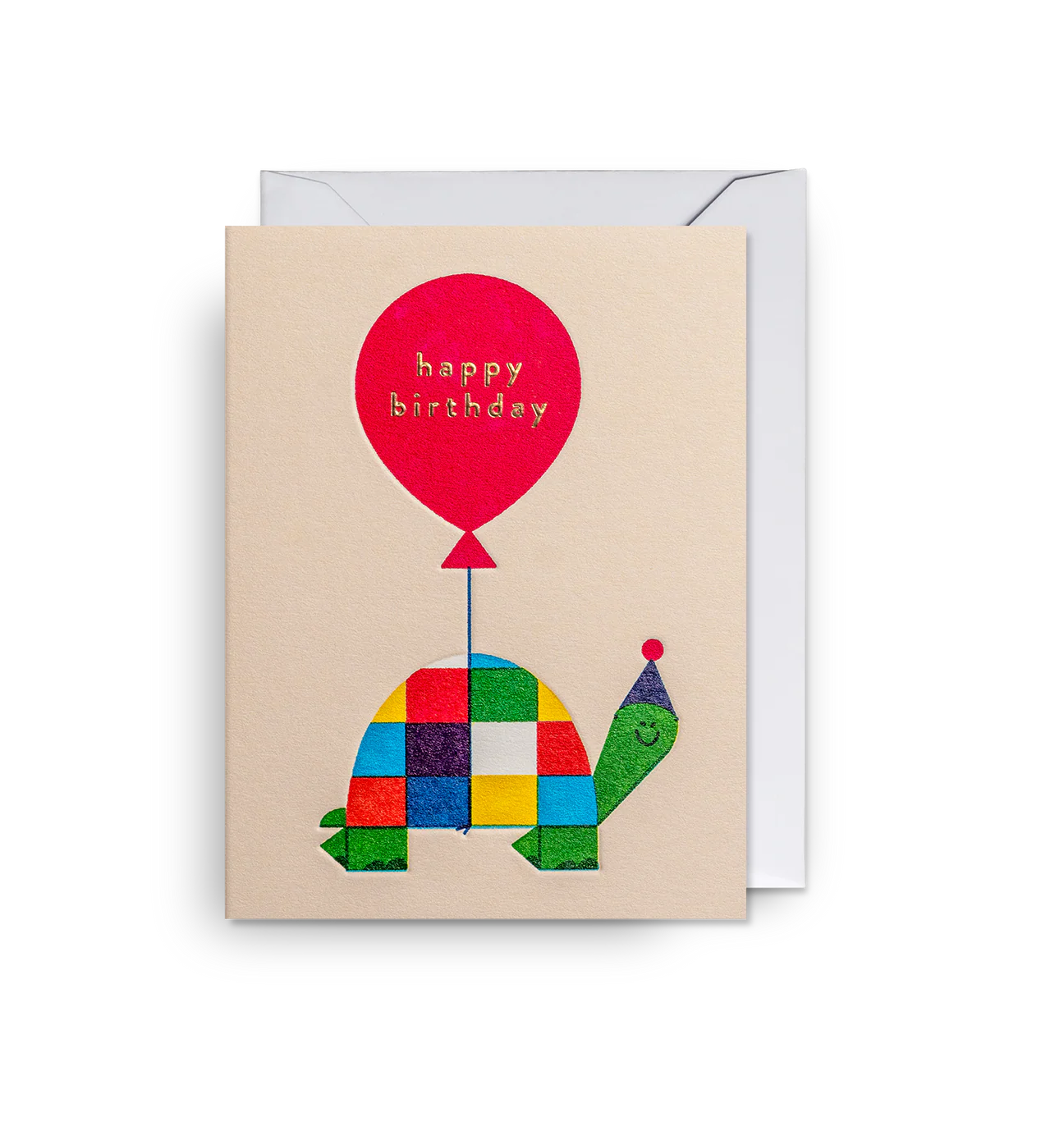 Tortoise Happy Birthday Balloon Mini Card
