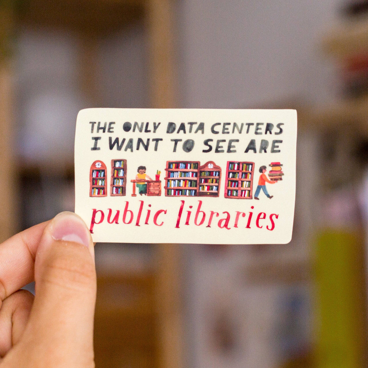 Libraries Vinyl Sticker