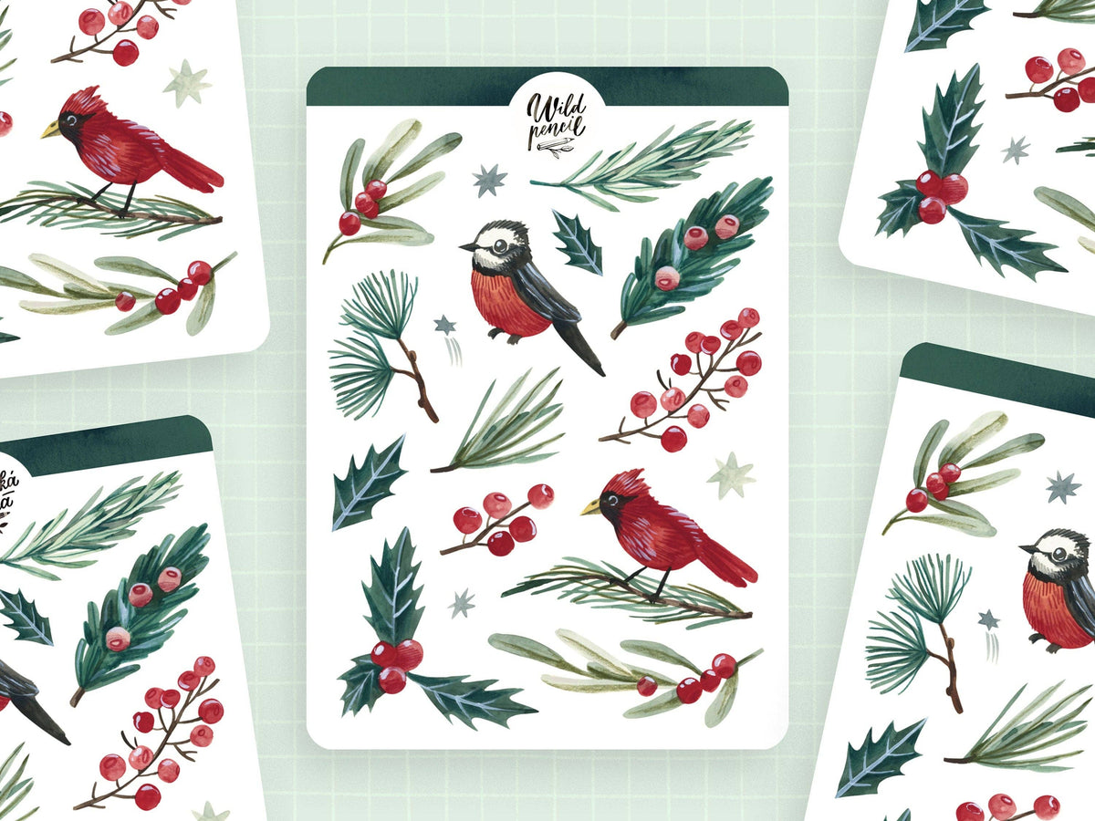 Christmas Flora Sticker Sheet