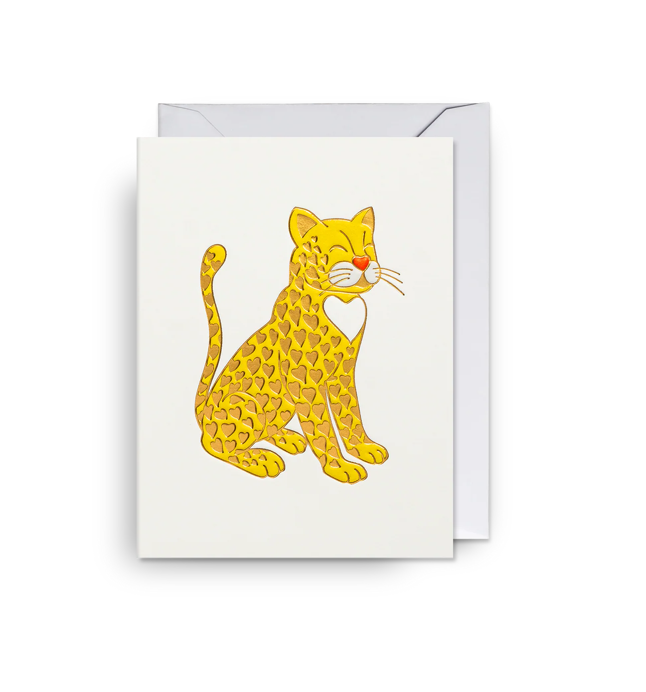 Leopard Love Hearts Mini Card