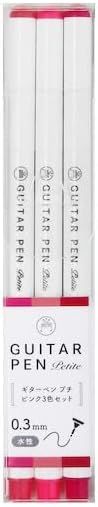 Set Of 3 Pink Guitar Pens