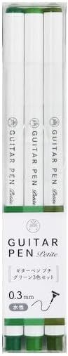 Set Of 3 Green Guitar Pens