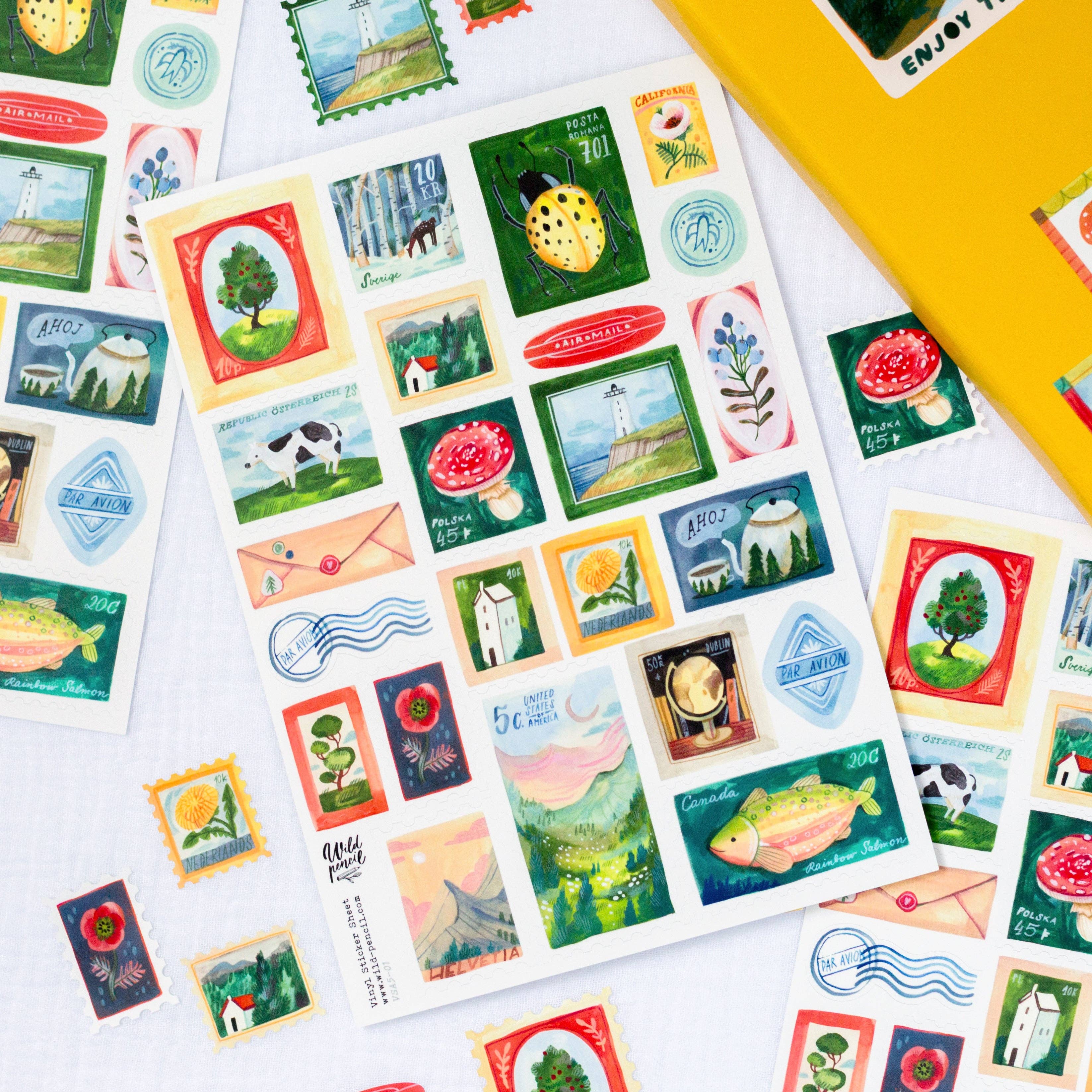 Stamps Vinyl Sticker Sheet