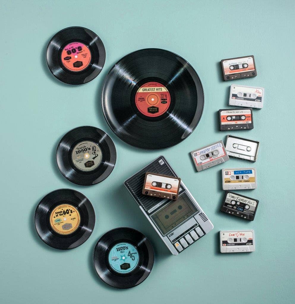 Retro Mix Tape Tin With Jelly Beans