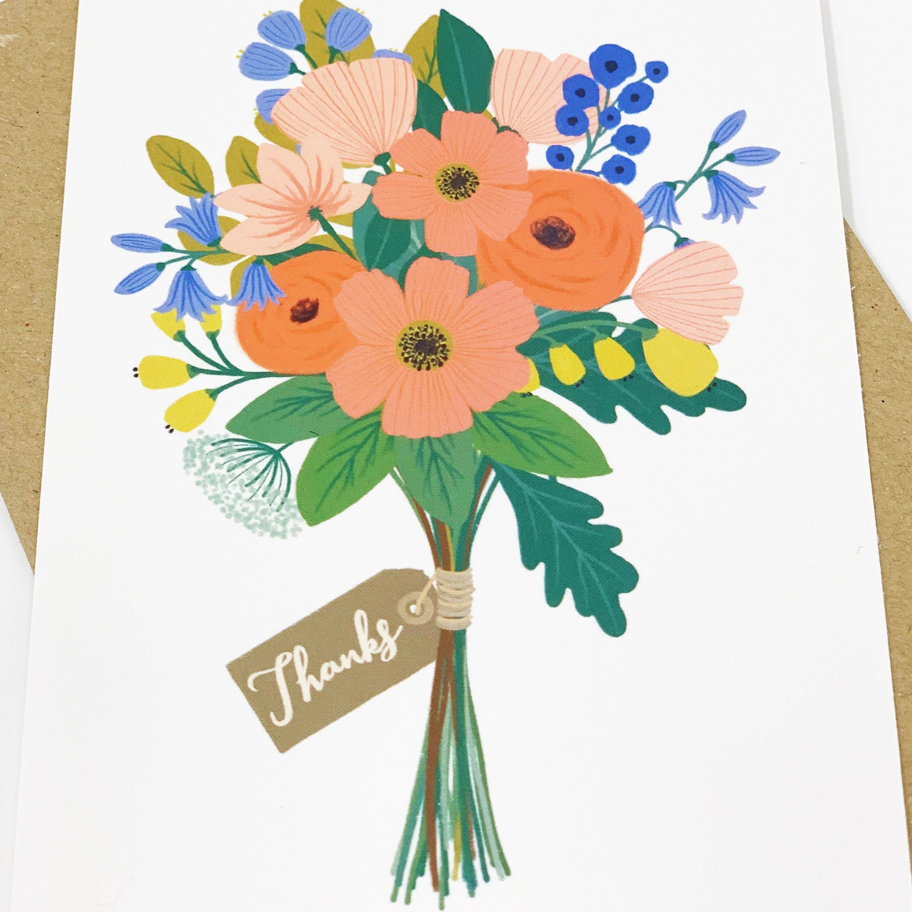 Bunch Of Flowers Thank You Card