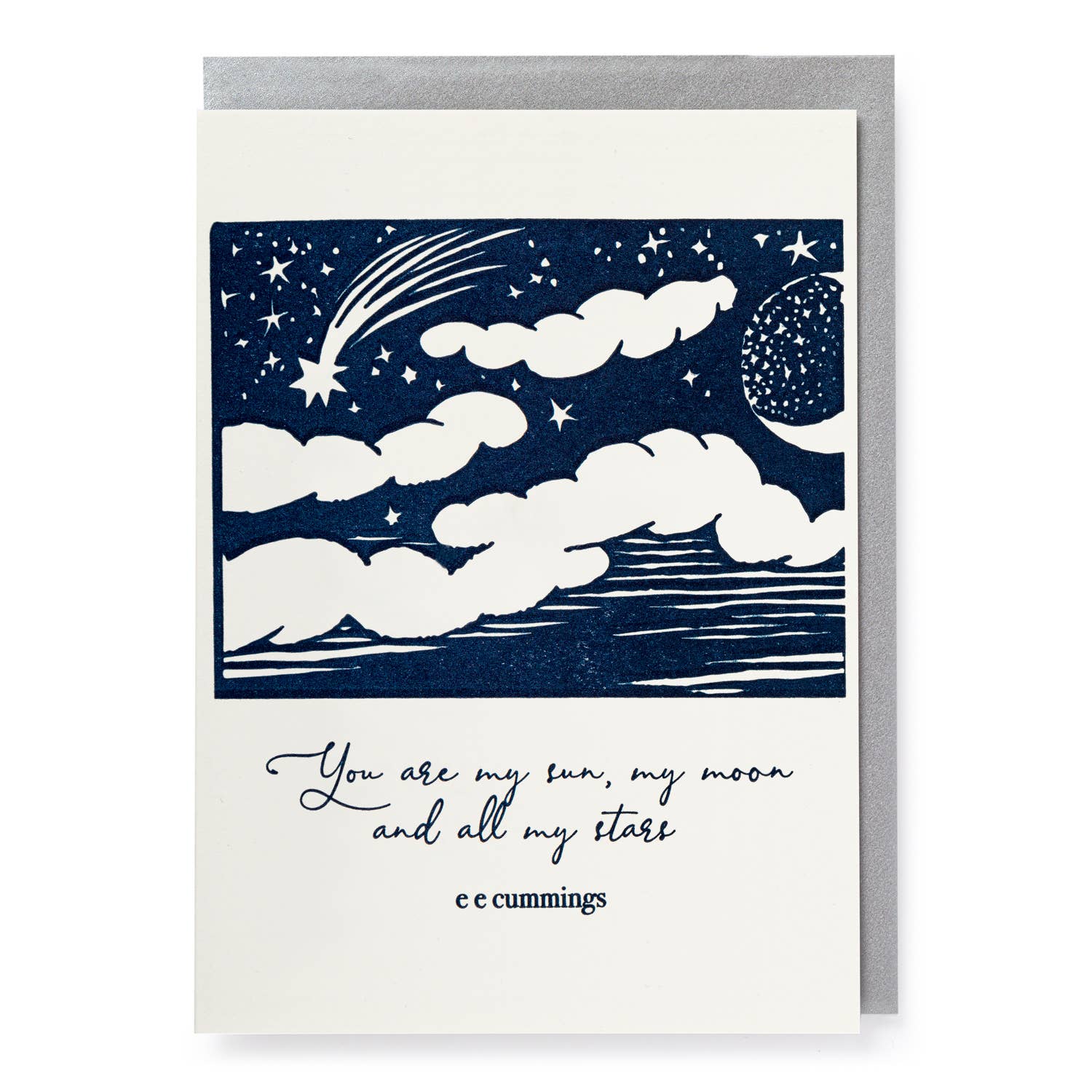 Sun, Moon & Stars Letterpress Card