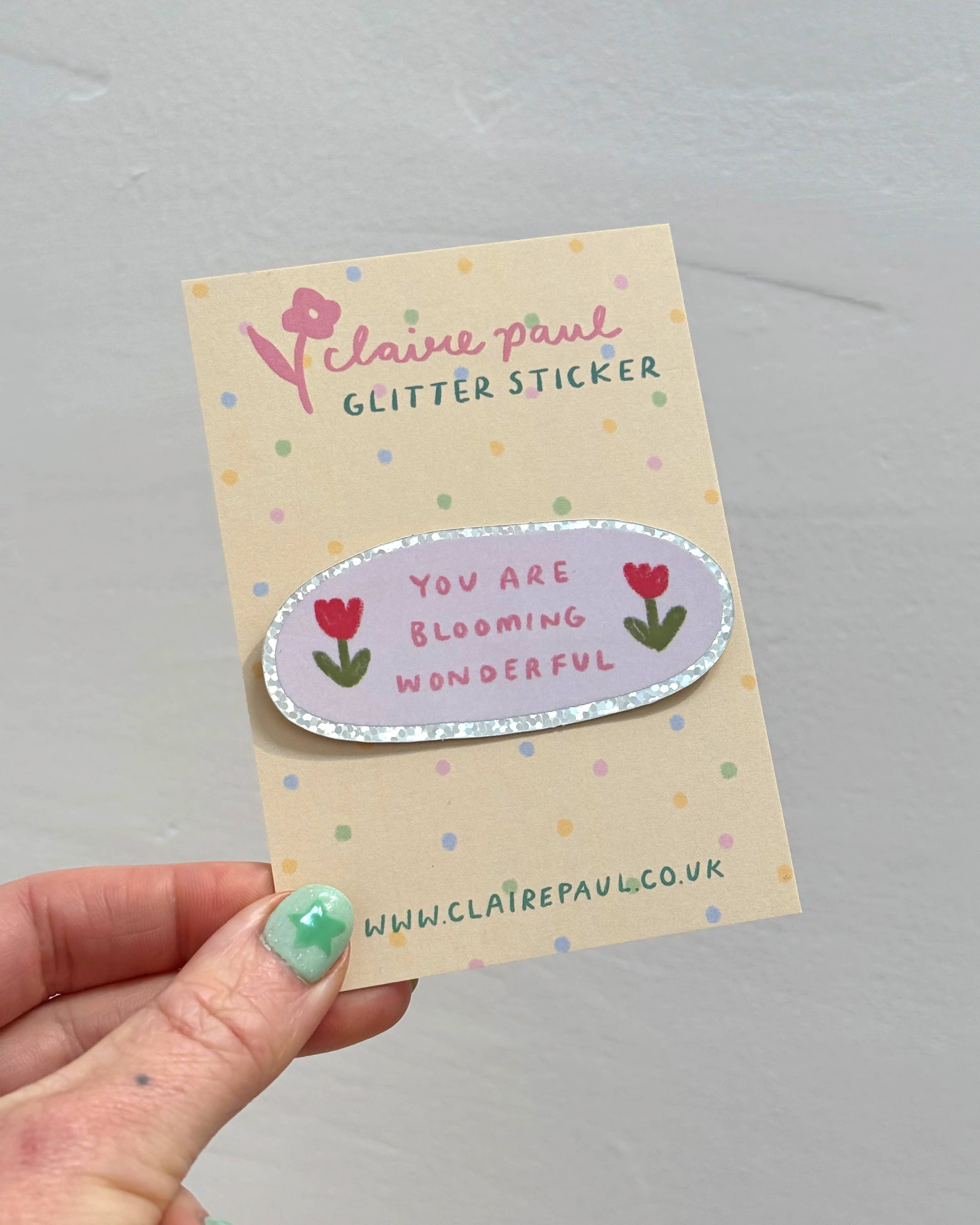 Blooming Wonderful Holographic Sticker