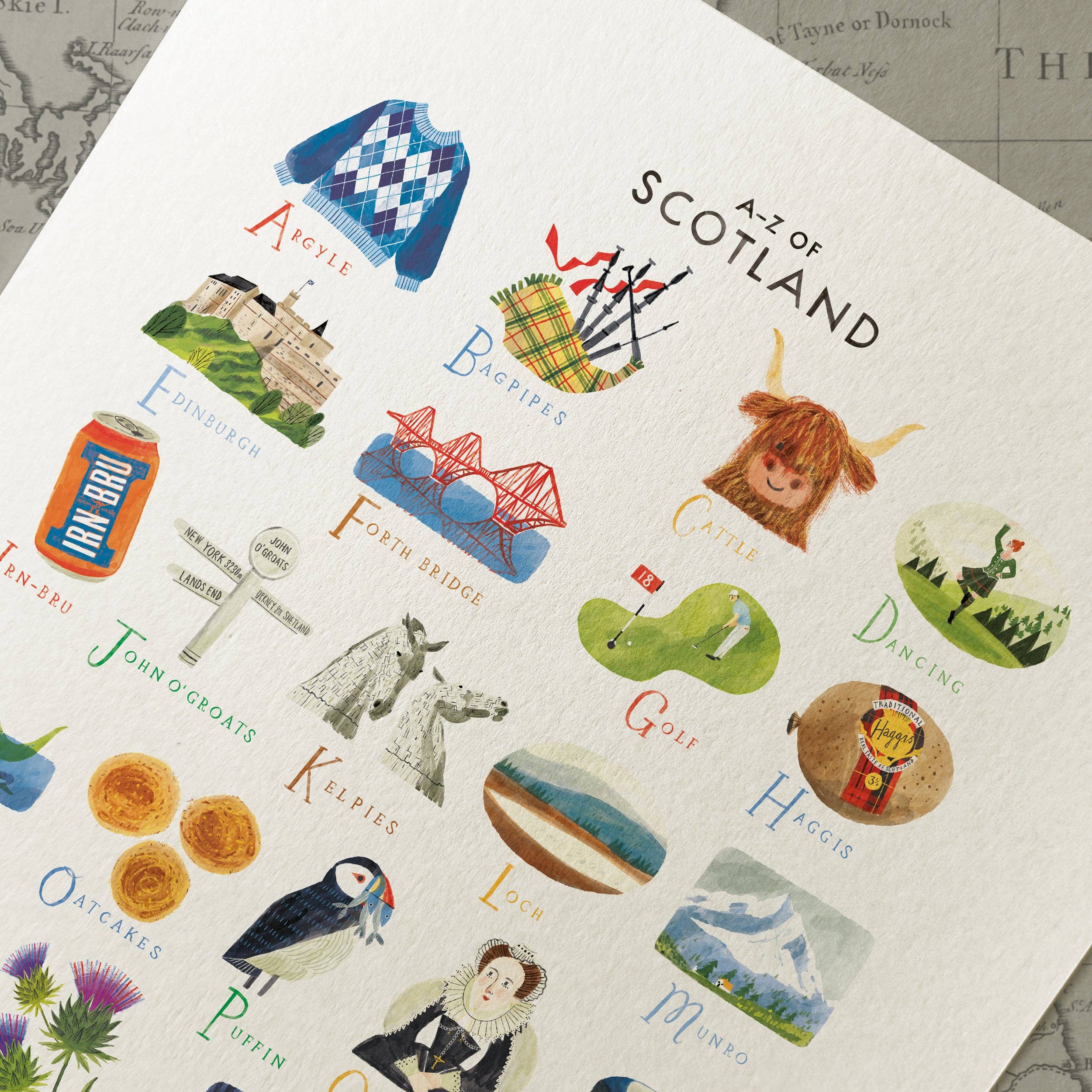 A-Z Scotland A3 Print