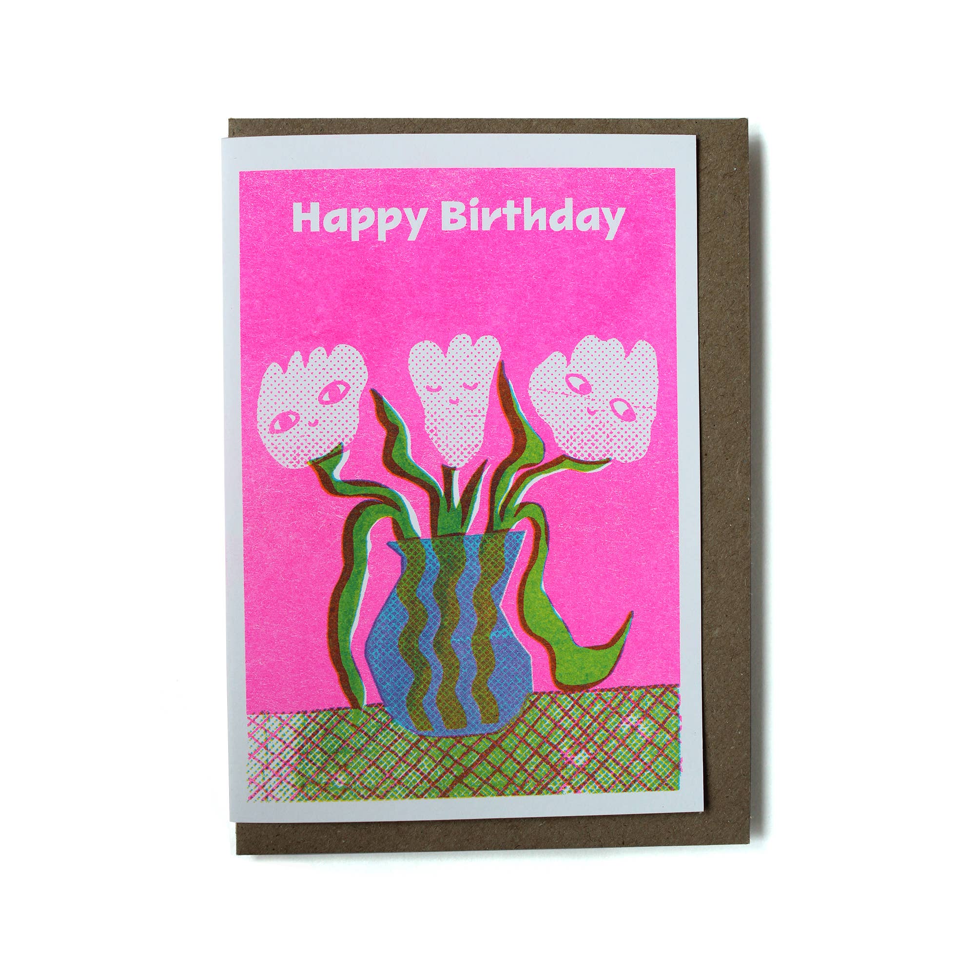 Happy Flowers Birthday Card