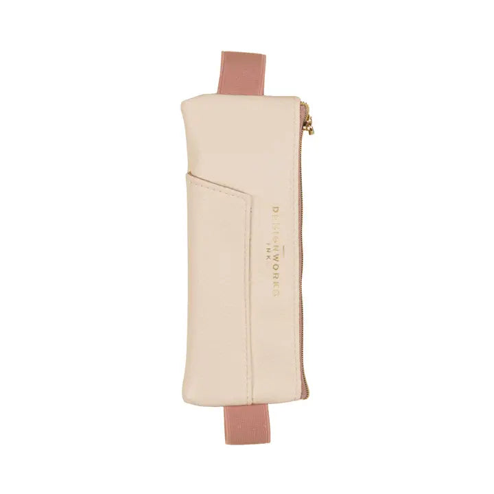 Pen Pouch - Cream & Taupe