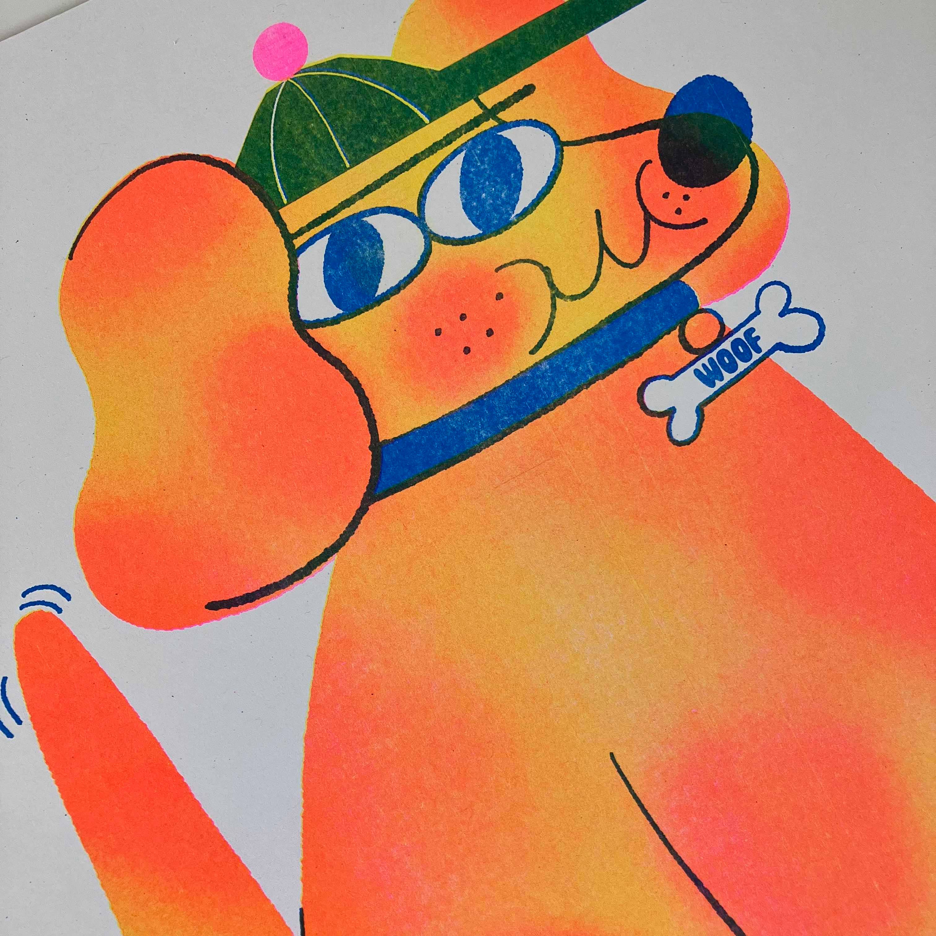 Doggo A3 Riso Print